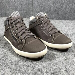 Taos Startup High Top Sneakers Womens 7.5 Gray Fabric Zip Comfort STP-13988